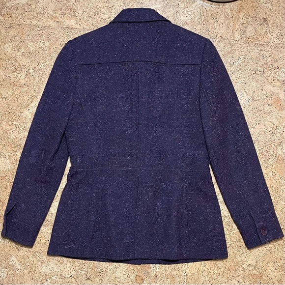 Caslon Wm’s Wool Silk Blend Tweed Blazer Jacket In Purple With Color Flecks Sz 4 - Picture 12 of 16